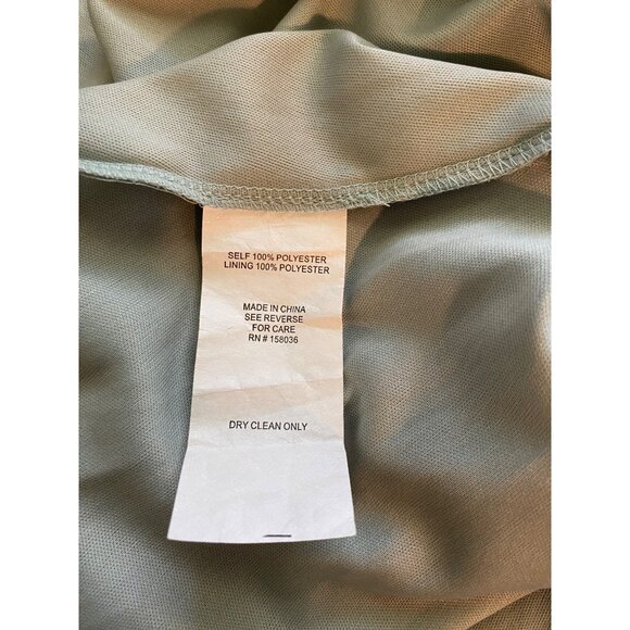 Birdy Grey Sage Green One-Shoulder Chiffon Maxi Dress Women XL Evening Gown Y2K - Picture 4 of 16